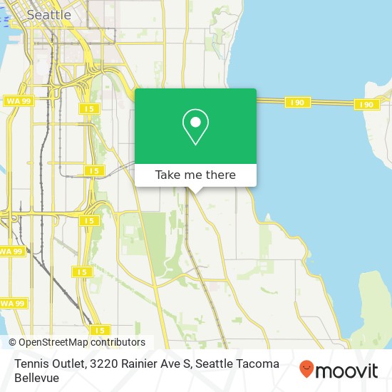 Mapa de Tennis Outlet, 3220 Rainier Ave S