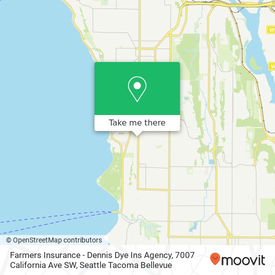 Farmers Insurance - Dennis Dye Ins Agency, 7007 California Ave SW map