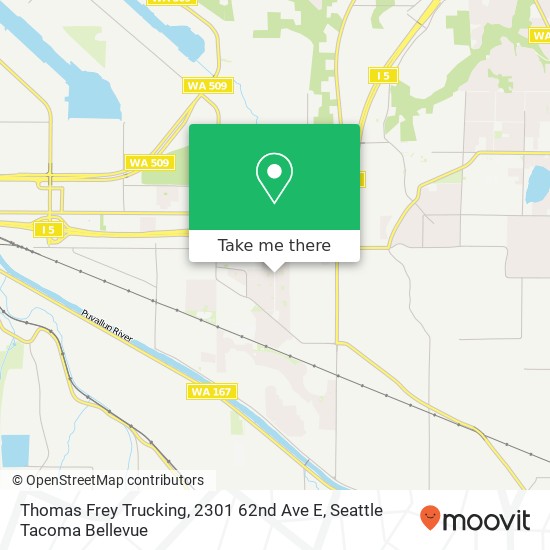 Mapa de Thomas Frey Trucking, 2301 62nd Ave E