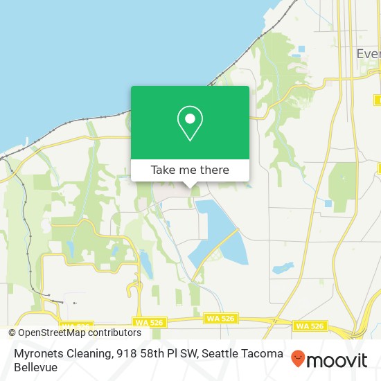 Mapa de Myronets Cleaning, 918 58th Pl SW