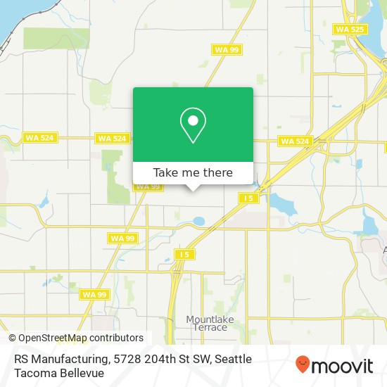 Mapa de RS Manufacturing, 5728 204th St SW