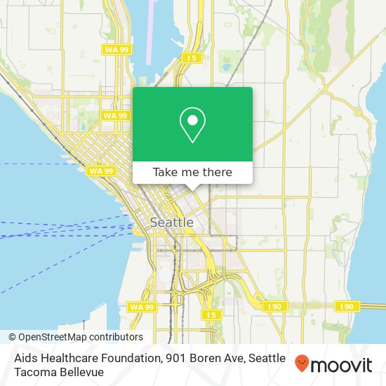 Mapa de Aids Healthcare Foundation, 901 Boren Ave