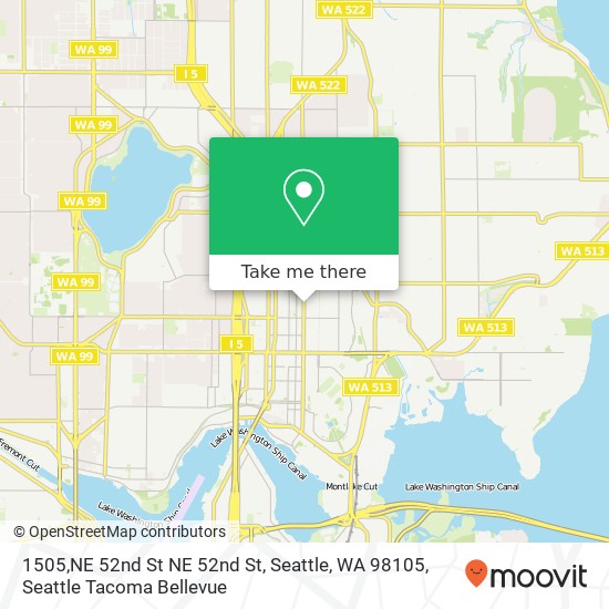 1505,NE 52nd St NE 52nd St, Seattle, WA 98105 map