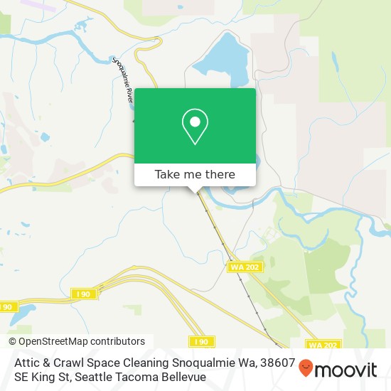 Mapa de Attic & Crawl Space Cleaning Snoqualmie Wa, 38607 SE King St