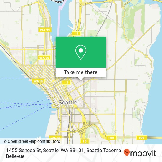 Mapa de 1455 Seneca St, Seattle, WA 98101