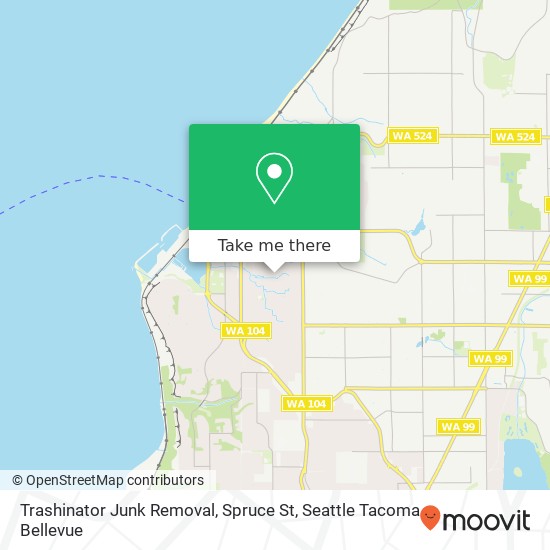 Trashinator Junk Removal, Spruce St map