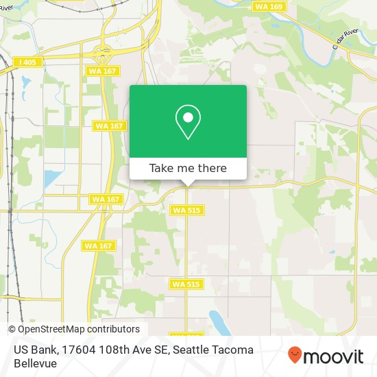 Mapa de US Bank, 17604 108th Ave SE