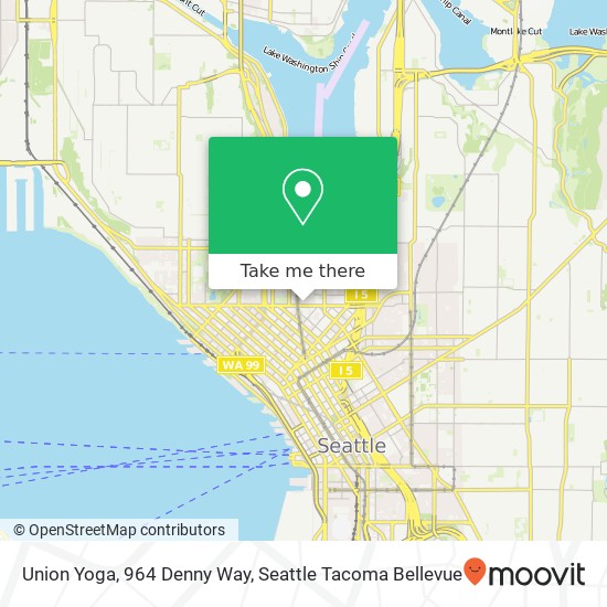 Union Yoga, 964 Denny Way map