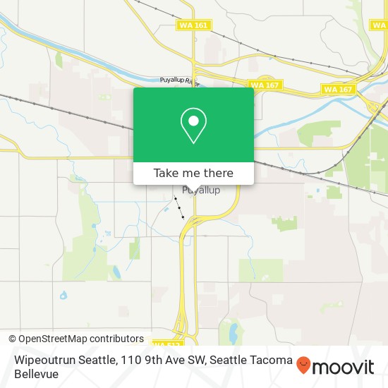 Mapa de Wipeoutrun Seattle, 110 9th Ave SW