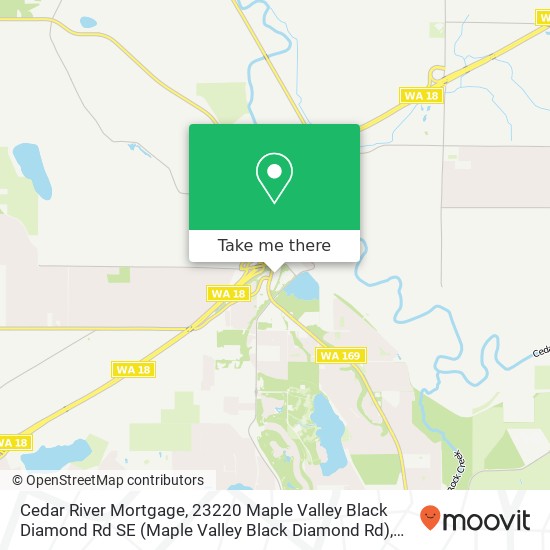 Mapa de Cedar River Mortgage, 23220 Maple Valley Black Diamond Rd SE