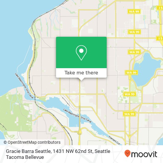 Gracie Barra Seattle, 1431 NW 62nd St map