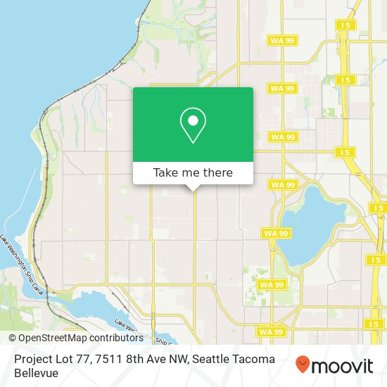 Mapa de Project Lot 77, 7511 8th Ave NW