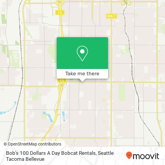 Mapa de Bob's 100 Dollars A Day Bobcat Rentals