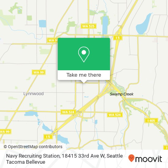 Mapa de Navy Recruiting Station, 18415 33rd Ave W