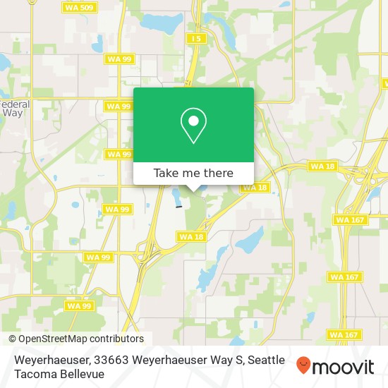 Mapa de Weyerhaeuser, 33663 Weyerhaeuser Way S