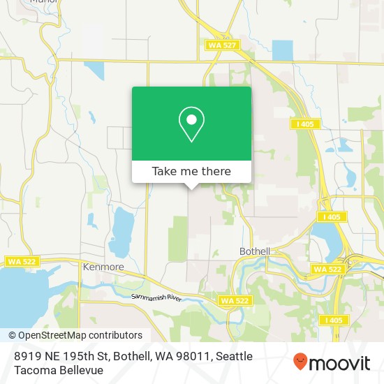 Mapa de 8919 NE 195th St, Bothell, WA 98011
