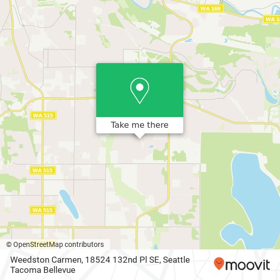 Mapa de Weedston Carmen, 18524 132nd Pl SE