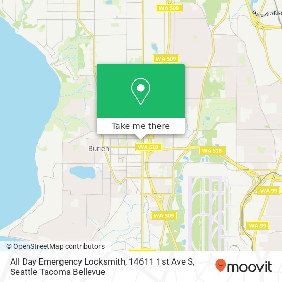 All Day Emergency Locksmith, 14611 1st Ave S map