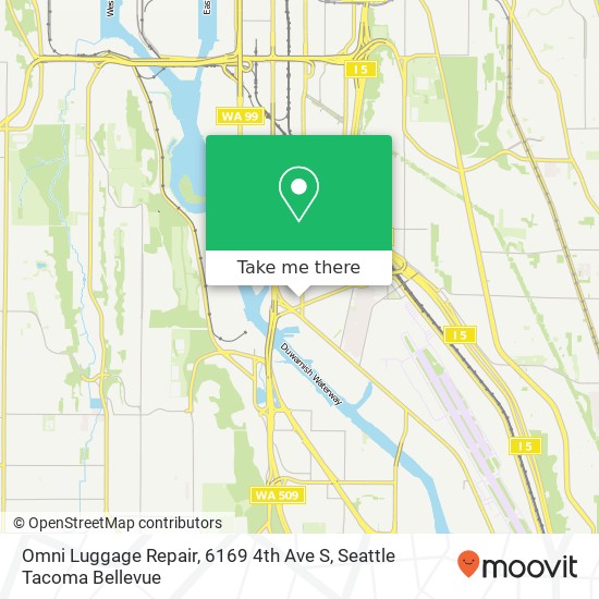 Mapa de Omni Luggage Repair, 6169 4th Ave S