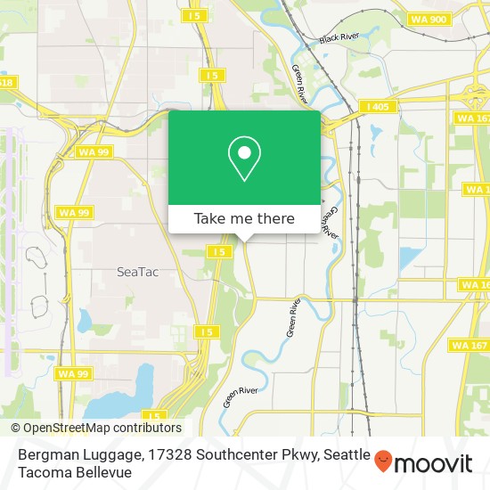 Bergman Luggage, 17328 Southcenter Pkwy map