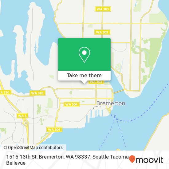 Mapa de 1515 13th St, Bremerton, WA 98337