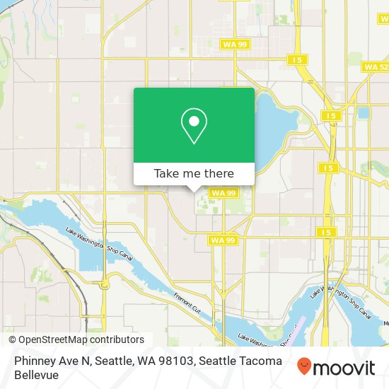Mapa de Phinney Ave N, Seattle, WA 98103