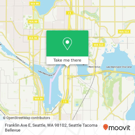 Mapa de Franklin Ave E, Seattle, WA 98102
