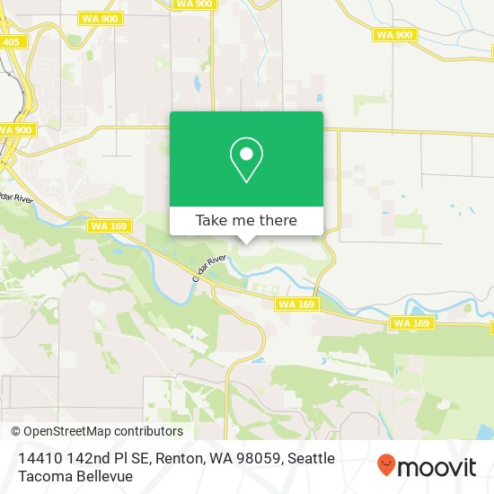 Mapa de 14410 142nd Pl SE, Renton, WA 98059