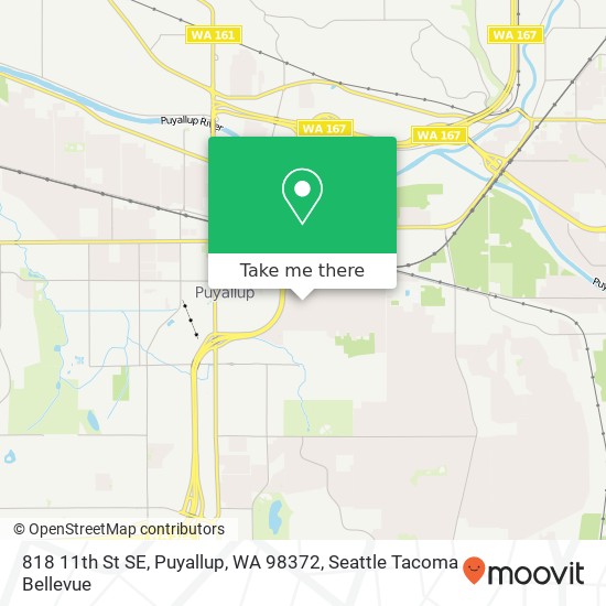 Mapa de 818 11th St SE, Puyallup, WA 98372