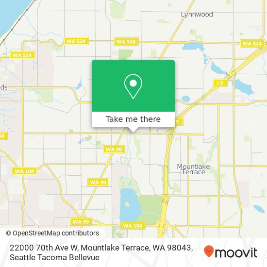 Mapa de 22000 70th Ave W, Mountlake Terrace, WA 98043