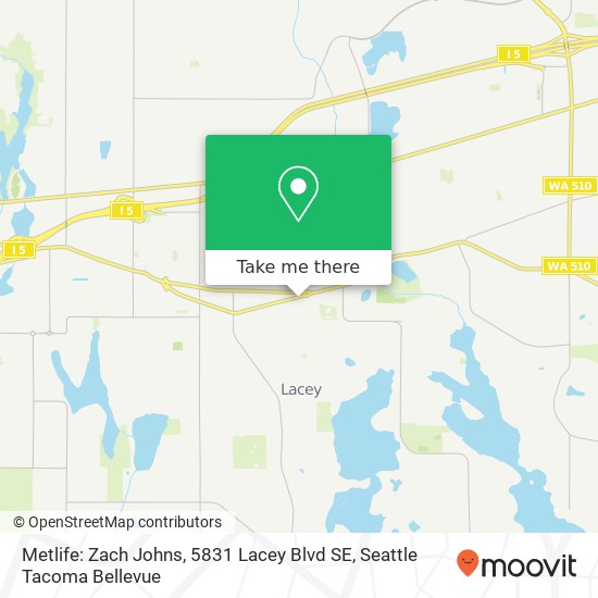 Mapa de Metlife: Zach Johns, 5831 Lacey Blvd SE