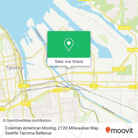 Mapa de Coleman American Moving, 2120 Milwaukee Way