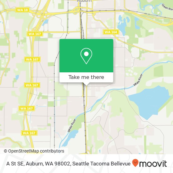 Mapa de A St SE, Auburn, WA 98002