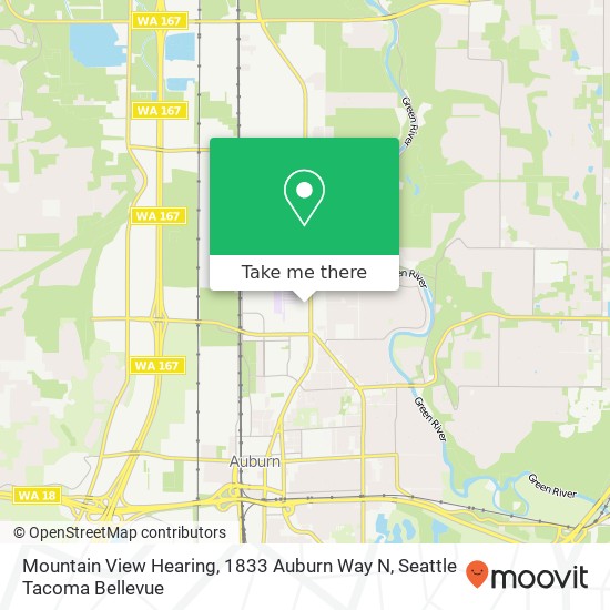 Mapa de Mountain View Hearing, 1833 Auburn Way N