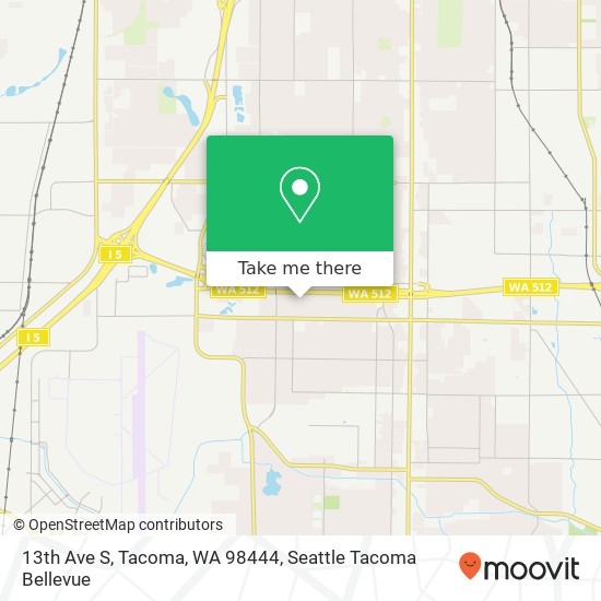 Mapa de 13th Ave S, Tacoma, WA 98444
