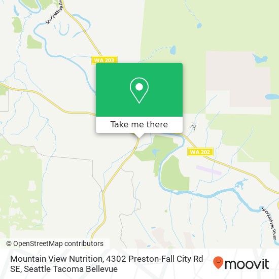 Mapa de Mountain View Nutrition, 4302 Preston-Fall City Rd SE