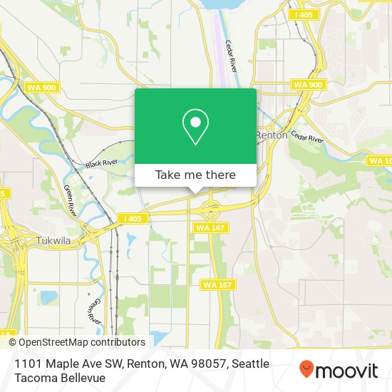 1101 Maple Ave SW, Renton, WA 98057 map