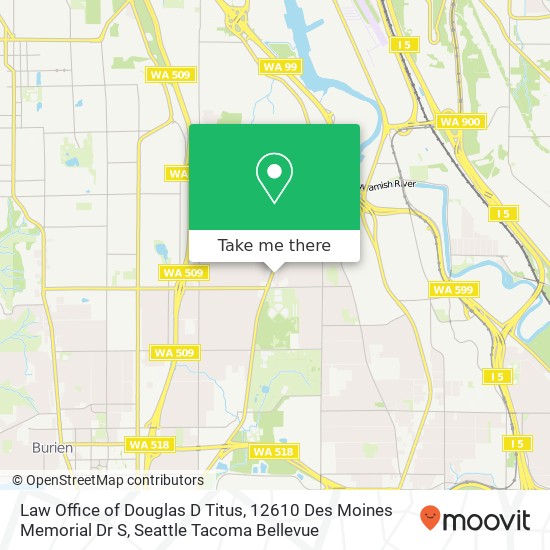 Mapa de Law Office of Douglas D Titus, 12610 Des Moines Memorial Dr S