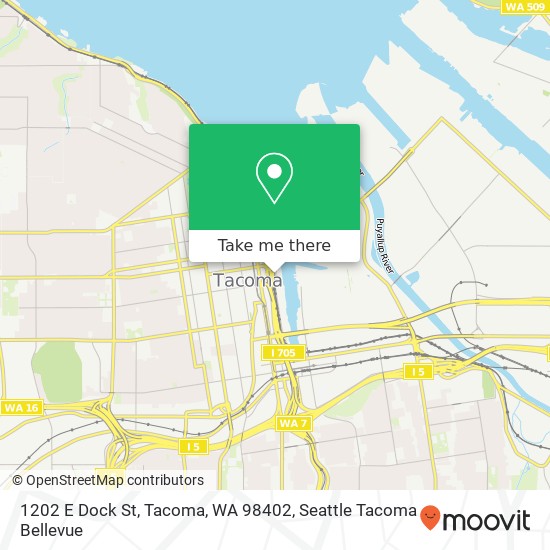 Mapa de 1202 E Dock St, Tacoma, WA 98402