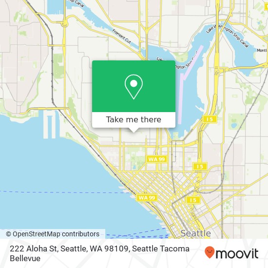 Mapa de 222 Aloha St, Seattle, WA 98109