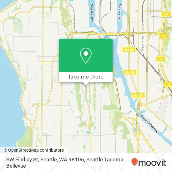 Mapa de SW Findlay St, Seattle, WA 98106