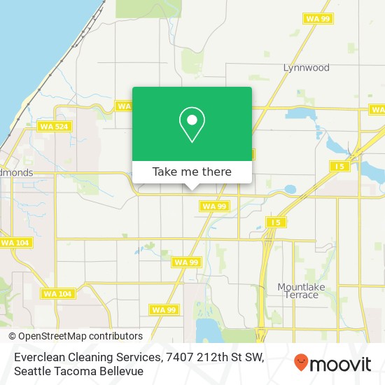 Mapa de Everclean Cleaning Services, 7407 212th St SW