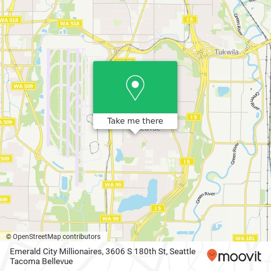 Mapa de Emerald City Millionaires, 3606 S 180th St