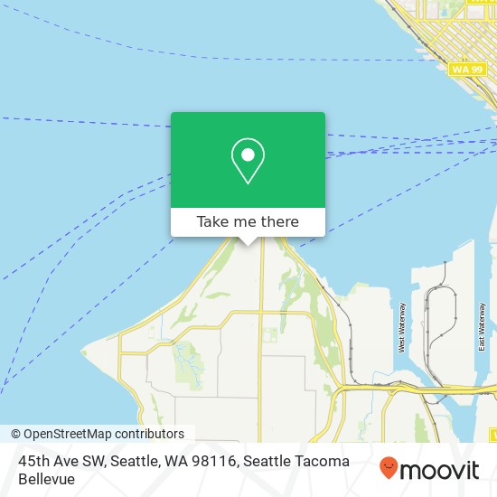 Mapa de 45th Ave SW, Seattle, WA 98116