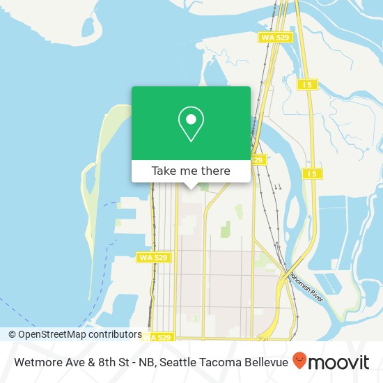 Mapa de Wetmore Ave & 8th St - NB