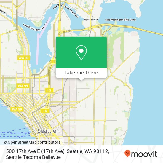 Mapa de 500 17th Ave E (17th Ave), Seattle, WA 98112