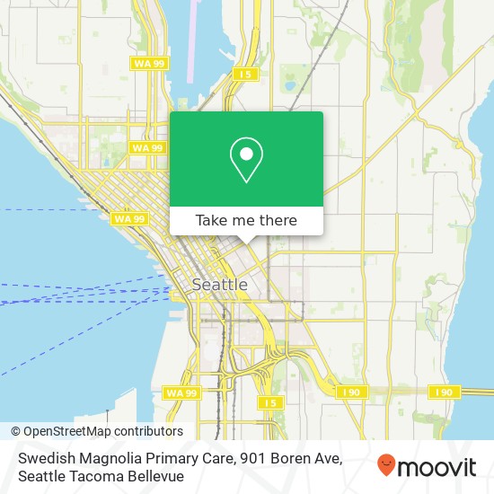 Mapa de Swedish Magnolia Primary Care, 901 Boren Ave