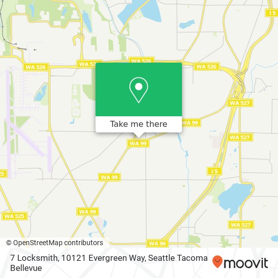 Mapa de 7 Locksmith, 10121 Evergreen Way