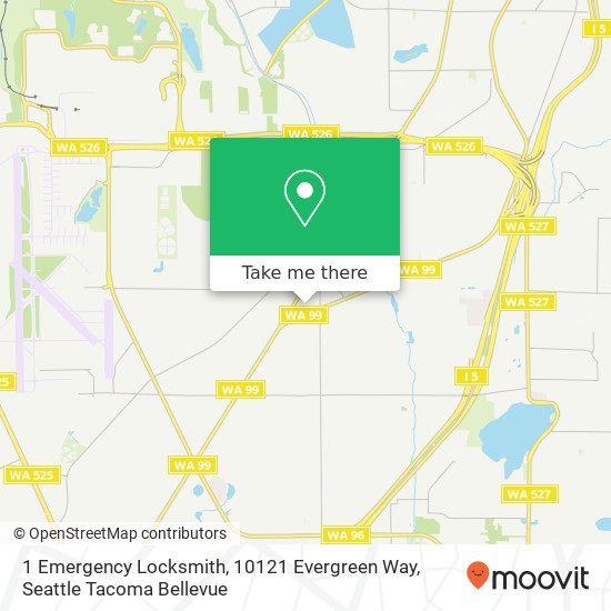 1 Emergency Locksmith, 10121 Evergreen Way map