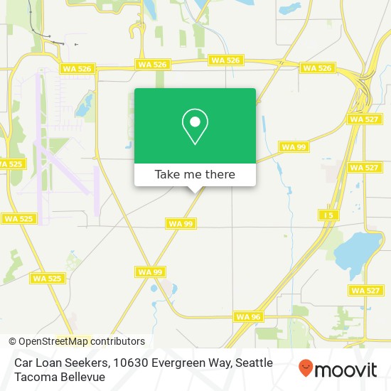 Mapa de Car Loan Seekers, 10630 Evergreen Way